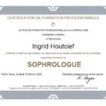 Certificat sophrologie Ingrid houtcief